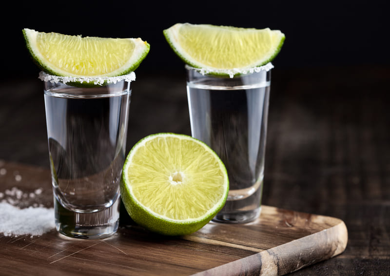 Tequila silver shots